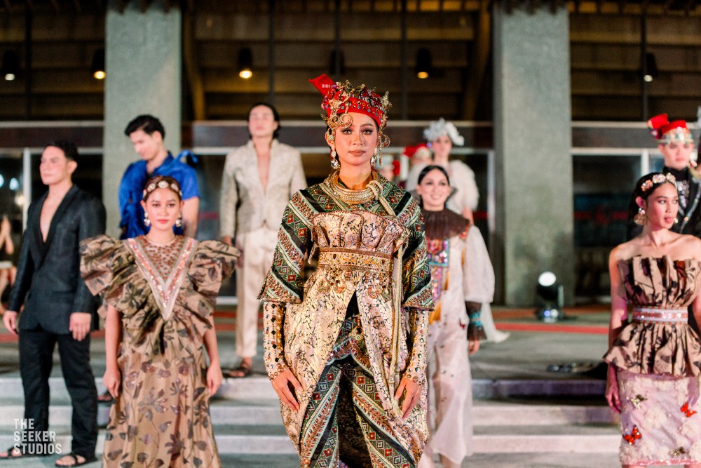 Runway look from Amir Sali&rsquo;s collection presented during the To the Golden Age fashion show in Dumaguete