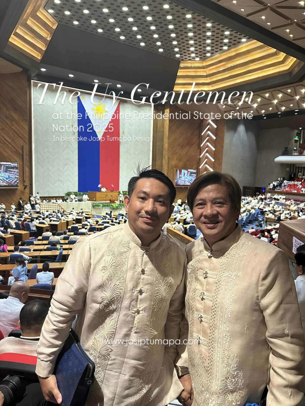 Pi&ntilde;a silk Barong Tagalog by Josip Tumapa worn at the Philippine Senate during the State of the Nation Address 2025