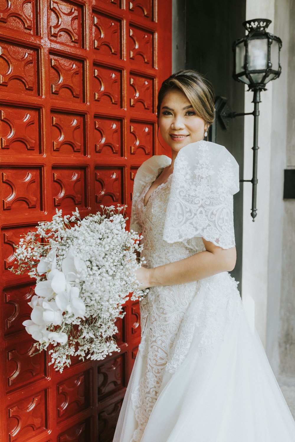 Creative work | Grace in lace filipiniana wedding look ...